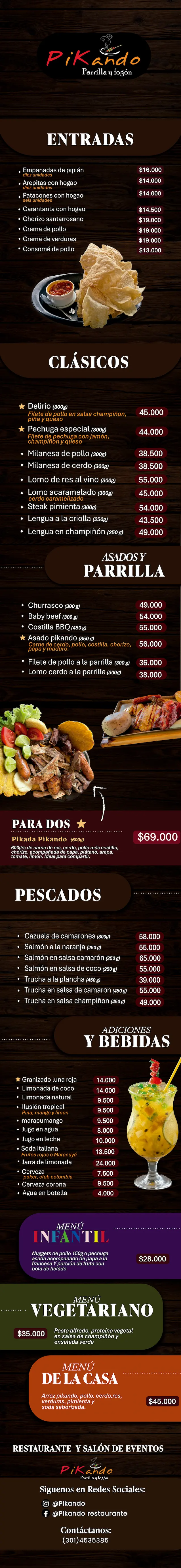 Menú Pikando - Página 1